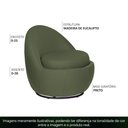 Ver imagem 4 de Poltrona Orgânica Kaira Giratória Linho Verde - Nexta Casa