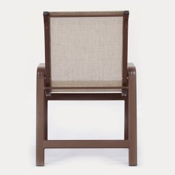 Kit 4 Cadeiras para Jardim Piscina Varanda em Alumínio Marrom e Tela Sling Capuccino - 2
