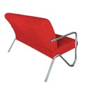 Ver imagem 4 de Namoradeira Decorativa Bela Suede Vermelho Braço Cromado