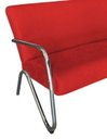 Ver imagem 2 de Namoradeira Decorativa Bela Suede Vermelho Braço Cromado
