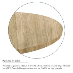 Mesa de Canto Lateral Amsterdã Alta Redonda - Preto e Jade - 3