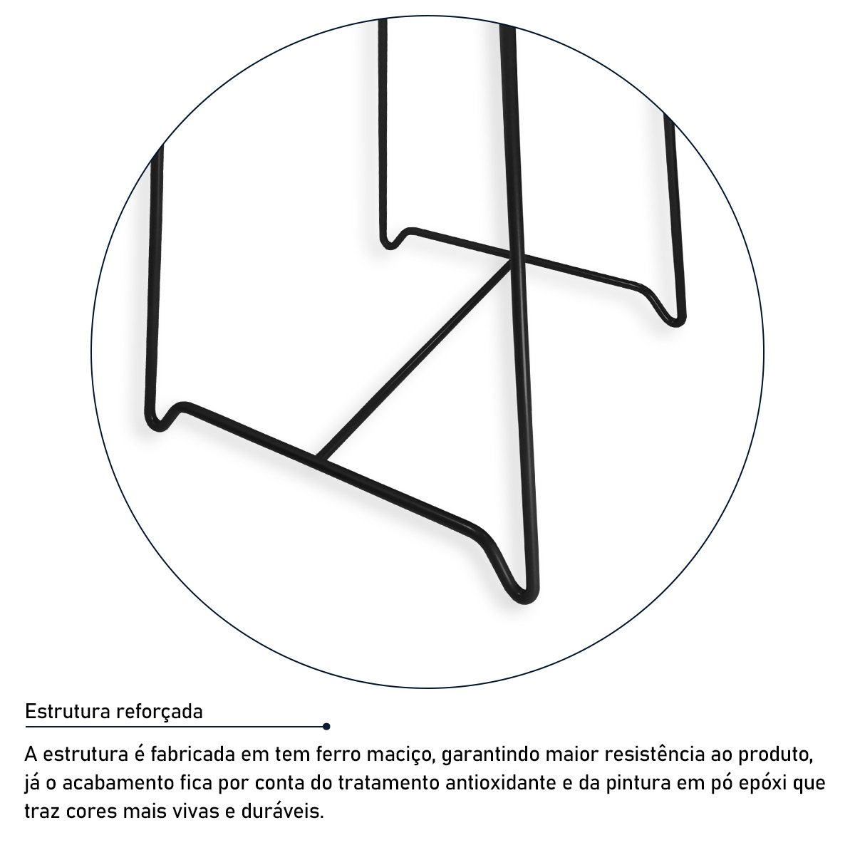 Mesa de Canto Lateral Amsterdã Alta Redonda - Preto e Jade - 4