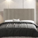 Ver imagem 2 de Kit Cabeceira e Baú Cama Box Casal Cora 140cm Suede Bege - Desk Design