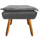 Ver imagem 2 de Puff Decorativo Pés Palito Charger Suede Grafite G19 - Gran Belo