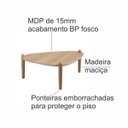 Ver imagem 5 de Conjunto Sala de Estar 2 Mesas de Centro Orgânica Pé Madeira Hanover