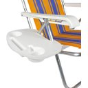 Ver imagem 2 de Mesa Lateral Portatil Cadeira de Praia Porta Copo Branca