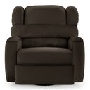 Ver imagem 2 de Poltrona do Papai Sala de Cinema Reclinável Kylie Glider Manual Giratória Massagem USB PU Marrom G23