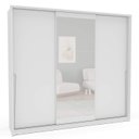 Ver imagem 2 de Guarda Roupa Casal 3 Portas de Correr e 4 Gavetas com Espelho 240850 Linha Porto Politorno Móveis