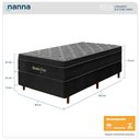 Ver imagem 2 de Cama Box Preta + Colchão Solteiro King Santa Cruz Preto Molas Ensacadas Euro Pillow 96x203x72cm