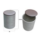 Ver imagem 4 de Kit 2 Puff Baú Banquinho Apoio Para Pés Organizador Porta Objetos BGPLASTICOS BGBP AZUL TURQUESA 018