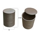 Ver imagem 3 de Kit 2 Puff Baú Banquinho Apoio Para Pés Organizador Porta Objetos BGPLASTICOS BGBP AZUL TURQUESA 018