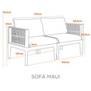 Ver imagem 5 de Sofá Maui 2 Lugares - Cinza Fratini