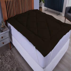 Pillow Top Extra Macio para Colchão King Size de 1,93 X 2,03 até 0,50cm de Altura.:marrom