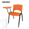 Cadeira Universitária Plástica Laranja 10 Unidades Prancheta Plástica - Ultra Móveis - 3