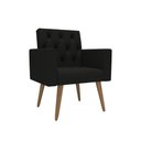 Ver imagem 6 de Kit 2 Poltronas Capitonê Sala Escritório Consultório Preto