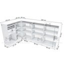 Ver imagem 3 de BALCÃO CAIXA VITRINE TAMPO DE MDF M347.B (CAIXA, LOJA) MUNDI MOVEIS