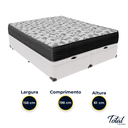 Ver imagem 3 de Cama Box Baú Bipartido Queen Branco e Colchão Iso 100 D33 Ortobom
