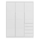 Ver imagem 2 de Guarda Roupa Infantil 3 Portas e 4 Gavetas Pérola Branco - Phoenix Baby