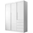Ver imagem 5 de Guarda Roupa Infantil 3 Portas e 4 Gavetas Pérola Branco - Phoenix Baby