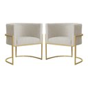 Ver imagem 1 de Kit 02 Poltronas Luana Para Sala Suede Cores - DS Estofados - Bege