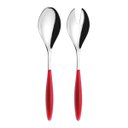 Ver imagem 1 de Talheres de Servir Salada em Inox Cirúrgico Austenítico e Cabo em Acrilico 25 Cm - Clear Red -'feeli