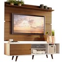 Ver imagem 2 de Rack Madesa Dubai e Painel para TV até 65 Polegadas com Pés Branco/Rustic 9B5Z Cor:Branco/Rustic