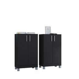 Multiuso Versati para Armazenar 4 Portas Poquema Preto - 4