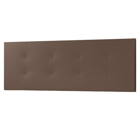 Cabeceira Painel Casal 1,40m Berlim Material Sintético Marrom Dal Poz Estofados