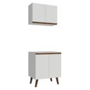 Ver imagem 1 de Kit de Cozinha com Armário Aéreo e Balcão 70 cm Branco Pieta Madesa