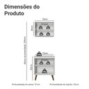 Ver imagem 2 de Kit de Cozinha com Armário Aéreo e Balcão 70 cm Branco Pieta Madesa