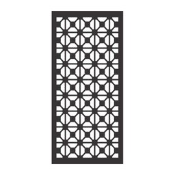 Painel Vazado Divisória Mdf Madrid Preto Decore Painéis e Divisórias 0,90x2,60m - 1