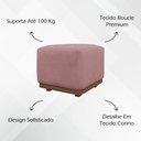 Ver imagem 4 de Puff Decorativo para Sala Dalilla Persa Azaleia Bouclé