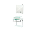 Ver imagem 2 de Gabinete de Vidro 40cm para Banheiro Cuba Quadrada Branco - Dahora