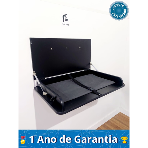 FRALDARIO TROCADOR H PRETO BEBE PAREDE