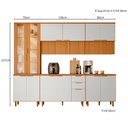 Ver imagem 3 de Cozinha Bari em MDF 5 Peças Cristaleira com LED