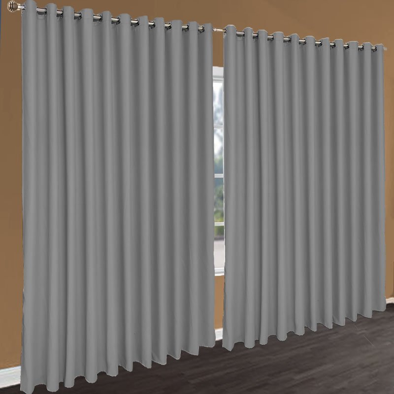 cortina para apartamento varao Turin 2,80 x 2,40 cinza