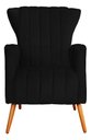 Ver imagem 4 de Kit 2 Poltronas Estofada Melinda Sala Recepção Suede:Preto/Liso