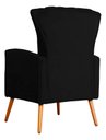 Ver imagem 6 de Kit 2 Poltronas Estofada Melinda Sala Recepção Suede:Preto/Liso