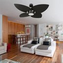 Ver imagem 3 de Ventilador de Teto Natuvent Dahlia Led 4 Pás Madeira Preto 4000k Branco Neutro, Luz Neutra 127v