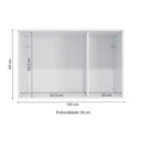 Ver imagem 2 de Armário Ponte Modulado Aéreo Solteiro N541 Adapt C- 3 Portas Nogueira-macadamia - Kappesberg