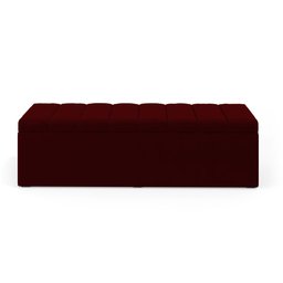 Calçadeira Baú Navi 195 para Cama King Z-002 Sued Bordô Aradecor - 2 Calçadeira Baú Navi 195 para Cama King Z-002 Sued Bordô Aradecor - 2