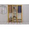 Conjunto Closet De Madeira Aberto E Cabideiro Triplo Mostruário Estilo Rústica - 4