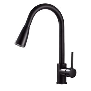 Torneira Cozinha Monocomando Gourmet Ducha Extensível Preta Cor:Preto