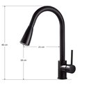 Ver imagem 5 de Torneira Cozinha Monocomando Gourmet Ducha Extensível Preta Cor:Preto