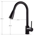 Ver imagem 5 de Torneira Cozinha Monocomando Gourmet Ducha Extensível Preta Cor:Preto