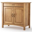 Ver imagem 3 de Kit Balcão Buffet 93cm com Aparador Rústico 132cm Madeira Maciça Lira M06 Carvalho Fosco - Lyam