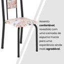 Ver mais imagens de Conjunto Sala de Jantar com 6 Cadeiras Lara Preto/Bege