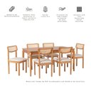 Ver imagem 6 de Conjunto Sala de Jantar com 1 Mesa Tampo Laminado 160cm e 6 Cadeiras Encosto Florença Bege/Cru/Verni
