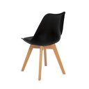 Ver imagem 3 de Conjunto Mesa de Jantar Redonda Talia Branca 120cm com 6 Cadeiras Eiffel Leda - Preto