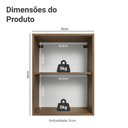 Ver imagem 2 de Armário Aéreo 50cm 1 Porta Rustic/Crema Agata Madesa Rustic/Crema